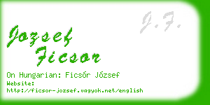 jozsef ficsor business card