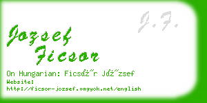 jozsef ficsor business card